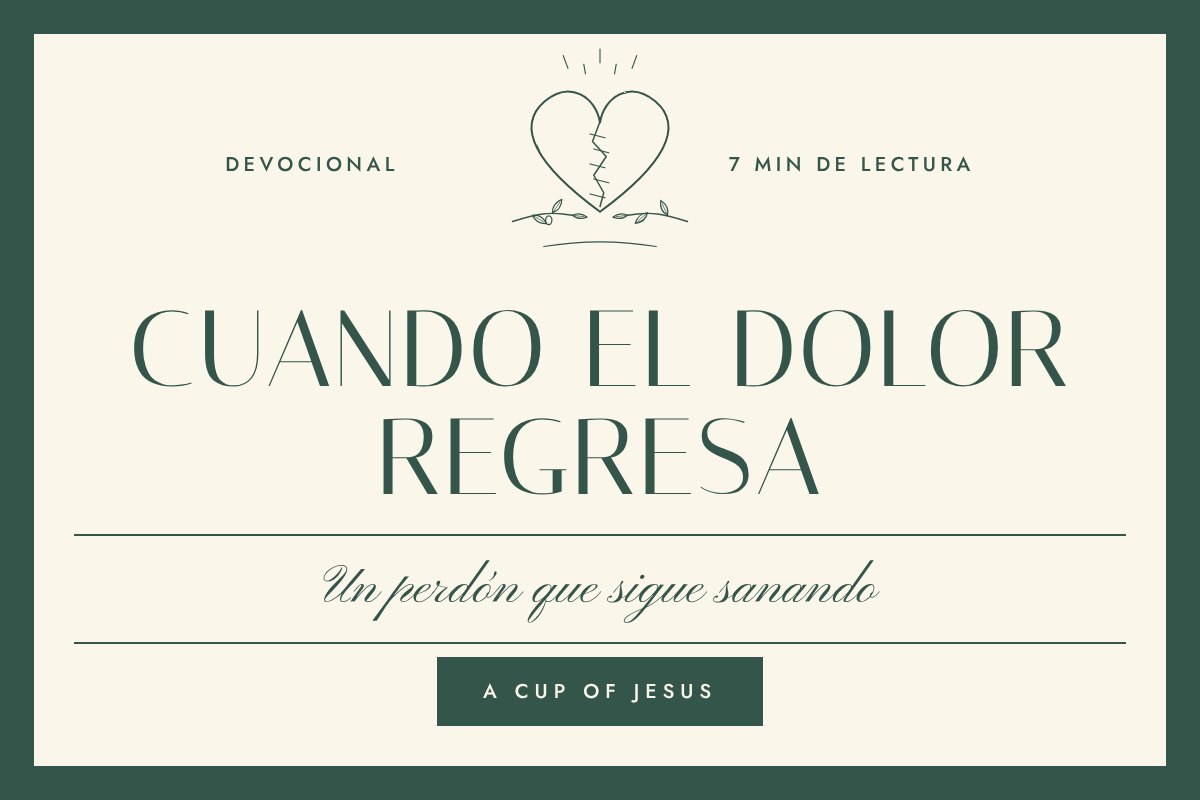 Ilustración de línea fina. Un corazón reparado entre ramas de olivo.