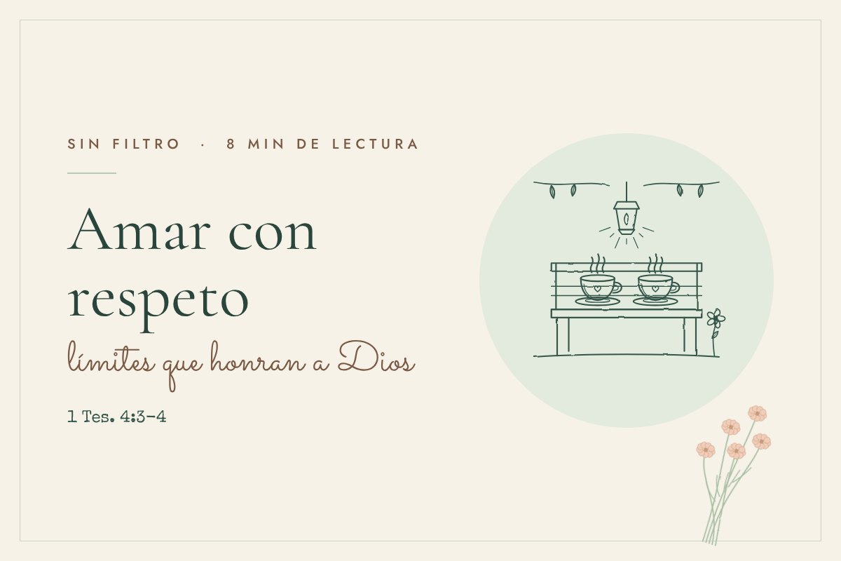 Ilustración de línea fina. Un banco de madera bajo un farol, con dos tazas sobre él.