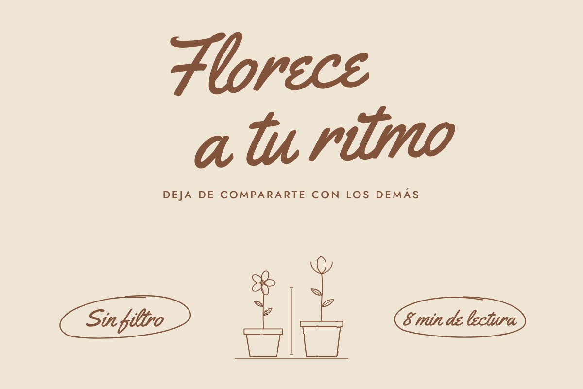 Ilustración de línea fina. Dos flores distintas crecen cada una en su propia maceta.