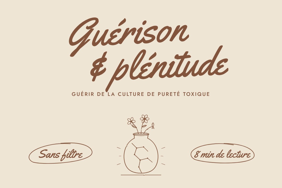 Illustration au trait fin. Une jarre fissurée réparée avec des coutures dorées, d’où poussent des fleurs.