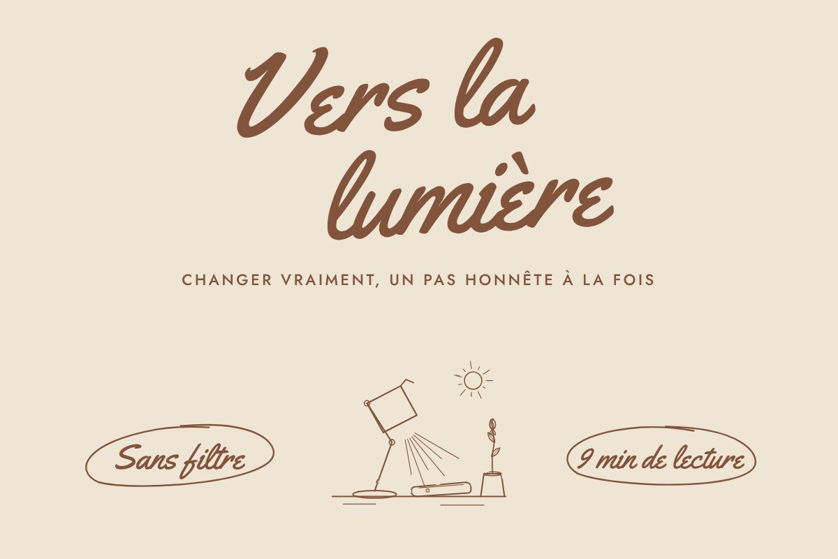 Illustration au trait fin. Un téléphone posé face contre la table sous une lampe, à côté d’une petite plante.