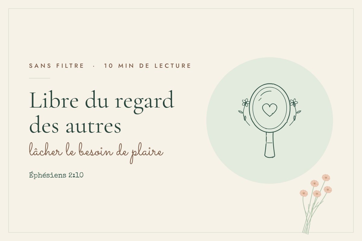 Illustration au trait fin. Un miroir à main qui reflète un cœur.