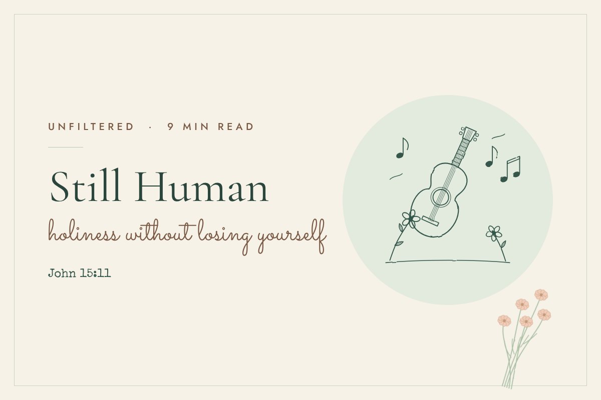 Fine-line illustration. An acoustic guitar with music notes and wildflowers.