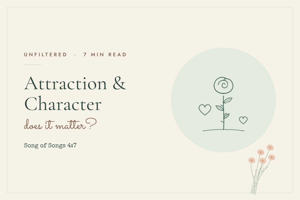Fine-line illustration. A rose with thorns and small hearts.