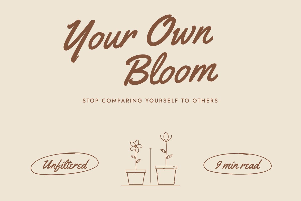 Fine-line illustration. Two different flowers growing in their own pots.