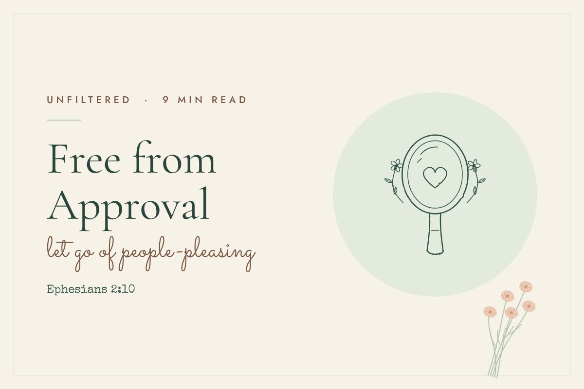 Fine-line illustration. A hand mirror reflecting a heart.
